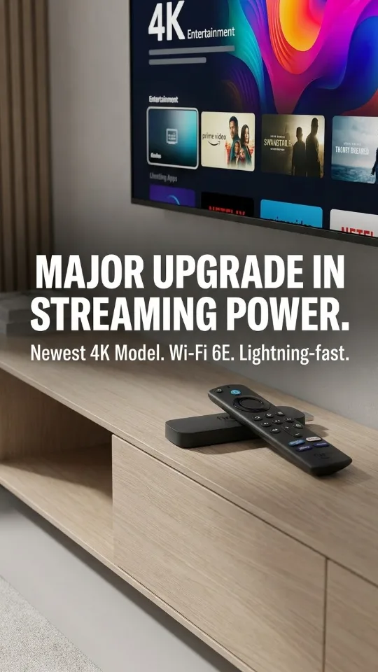 Amazon Fire TV Stick 4K Max (newest model), streaming device, with AI-powered Fire TV Search, supports Wi-Fi 6E, free & live TV without cable or satellite, find shows faster with Alexa+