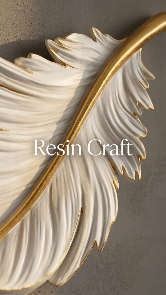 3D Wall Art LED Lighted Feather Sculpture, Boho Resin Decor with Plume Wings, Illuminated Home Hanging for Living Room & Bedroom