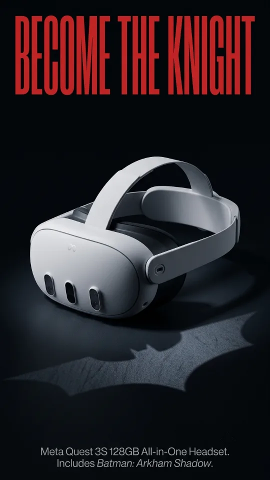 Meta Quest 3S 128GB — Get Batman: Arkham Shadow and a 3-Month Trial of Meta Horizon+ Included — All-in-One Headset