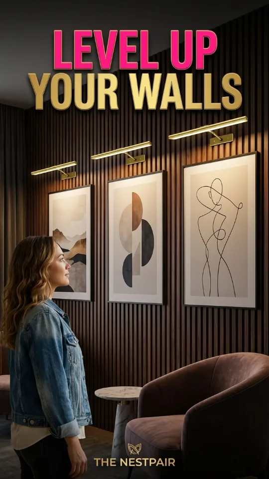 EZVALO Picture Light for Wall, 4800mAh Rechargeable Wireless Remote, 16‘’ Dimmable Magnetic LED Art Display Light with 3 Color Temperatures, for Gallery, Living Room, Bedroom, Hallway
