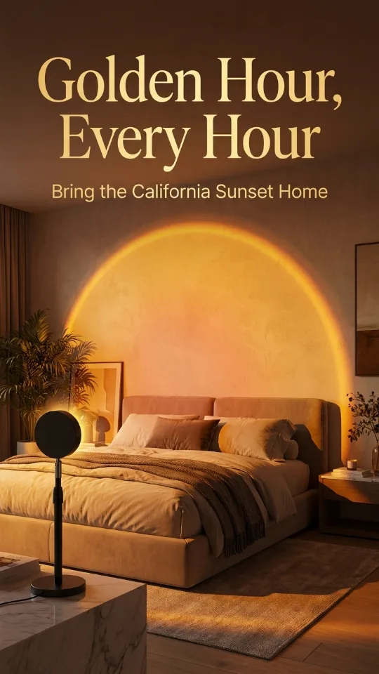 Tsrarey Sunset Lamp Projector,180 Degree Rotation Sun Projection Light Led Night Light Floor Lamp with USB Port,Sunset Lamps for Photography Party Bedroom Decor