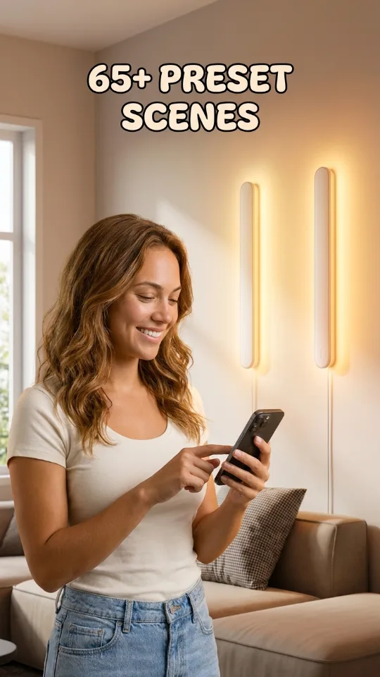 Govee Wall Sconces, RGBIC LED Wall Lights, Works with Matter, 2 Pack