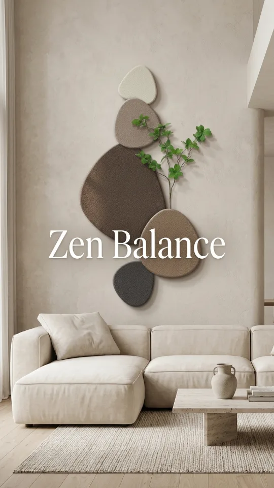 Wall Sculptures 3D Modern Abstract Wall Art Decor Stone Landscape Mural with Soft Backlight Plug-in 3D LED Wall Art Painting for Living Room, Bedroom, Hallway,Apartmen