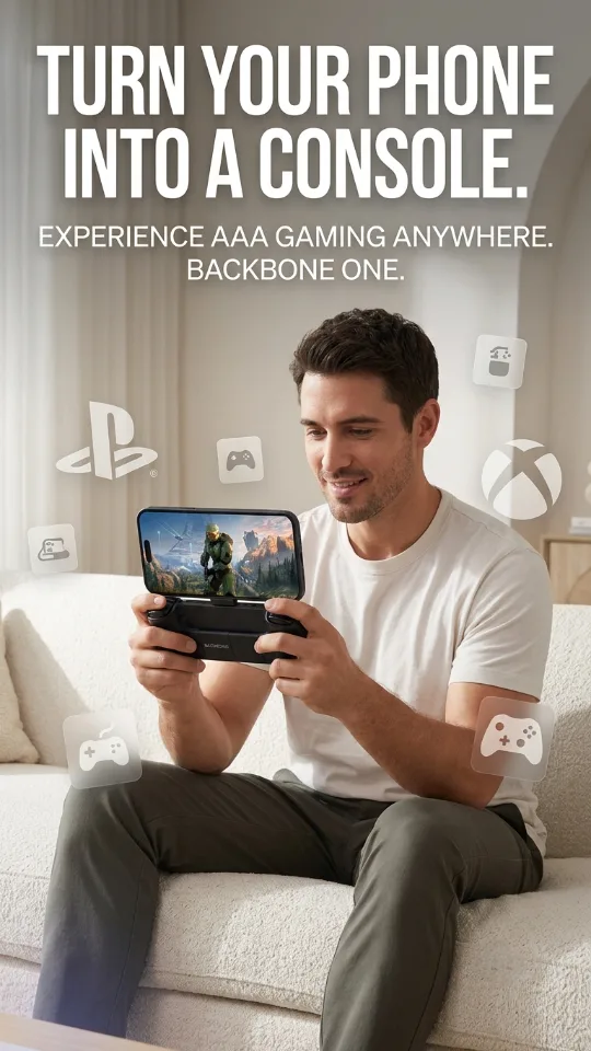 BACKBONE One Mobile Gaming Controller (PlayStation Edition), USB-C Phone Controller for Android & iPhone 15/16/17 Series, 2nd Gen, Play Xbox, Fortnite, Call of Duty