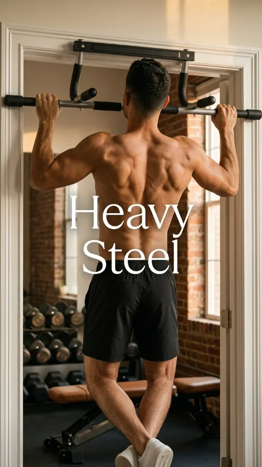 Ally Peaks Pull Up Bar for Doorway | Thickened Steel Max Limit 440 lbs Upper Body Fitness Workout Bar| Multi-Grip Strength for Doorway | Indoor Chin-Up Bar Fitness Trainer for Home Gym Portable