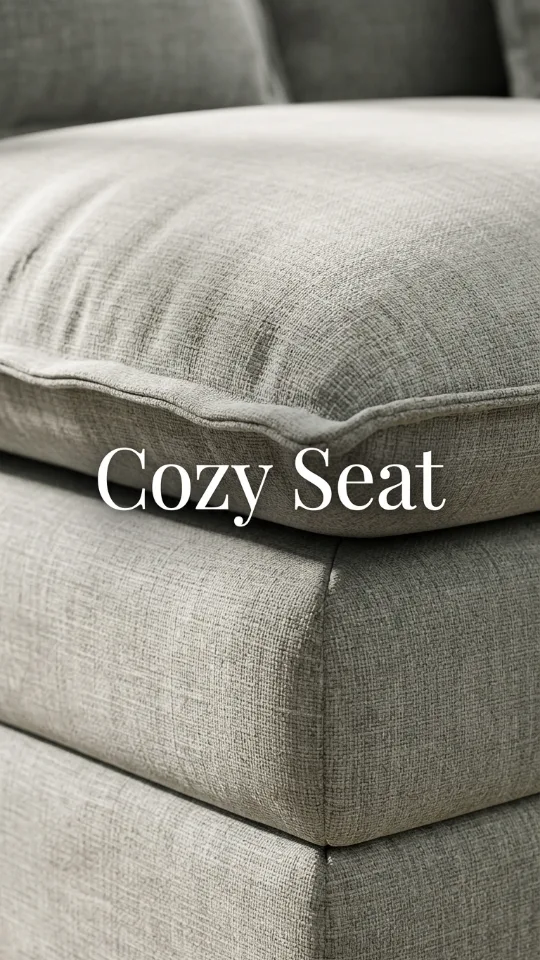 Cloud Couch Sectional Modular Sofa, Deep Seat Couches with Ottoman and Removable Washable Pillows for Living Room, Bedroom, Apartment