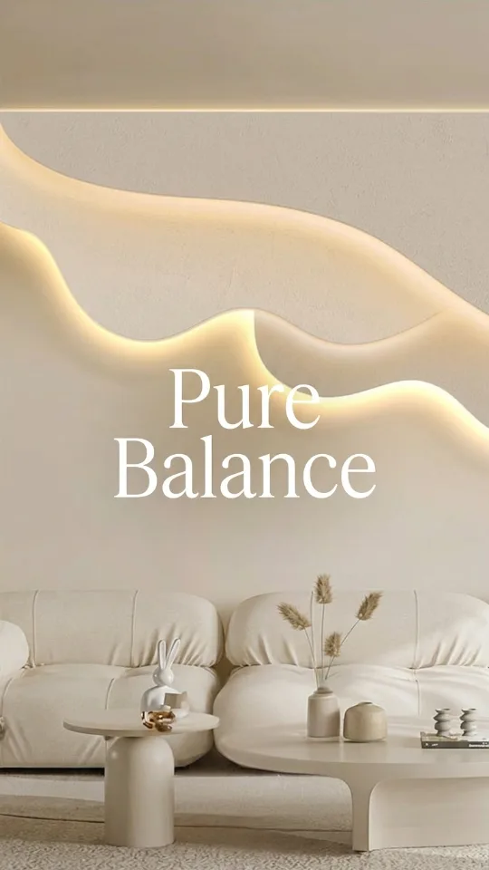 LED Light Up 3D Wavy Wall Art for Bedroom, Glowing Bedside Wall Decor Aesthetic Room Wall Decor with Ambient Lighting, Plug-in Framed hanging sculptures for Entryway.