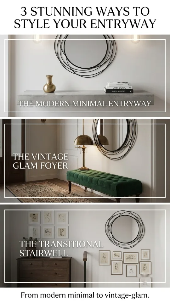 Round Wall Mirror - 26.8" Large Black Circle Mirror for Wall with Art Decorative Durable Metal Frame, Modern Hanging Mirror for Bathroom Over Sink, Bedroom, Entryway, Vanity or Living Room