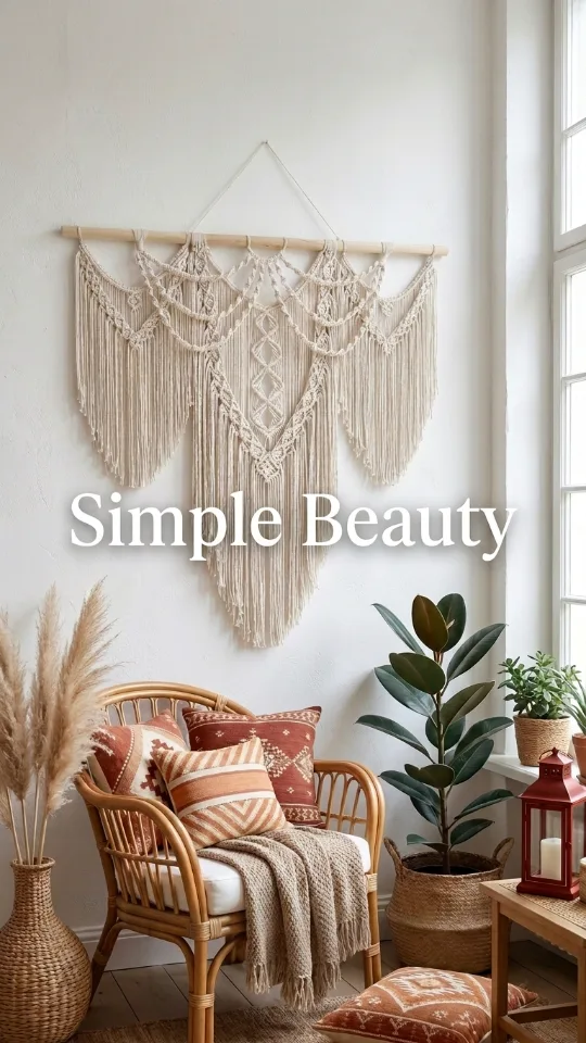 large macrame wall hanging - Boho Tapestry Macrame Wall Decor Art- Chic Bohemian Handmade Woven Tapestry Home Decoration for Bedroom Living Room Apartment Wedding Party