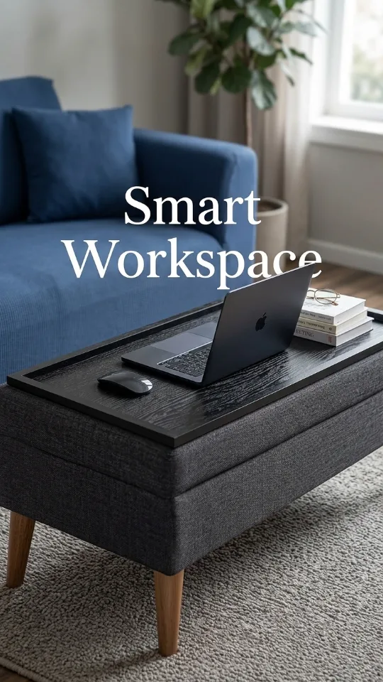 Hanobe 40" Extra Large Long Black Wood Serving Ottoman Tray for Living Room | Rectangular Rustic Farmhouse Decorative Coffee Table Tray for Kitchen Counter